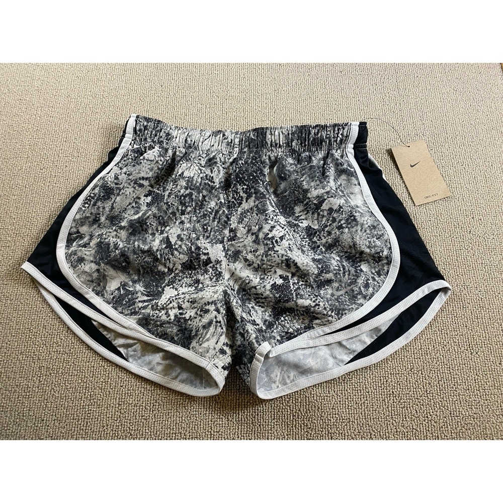 Nike Women's Size Small Training Shorts Black And White Marble Built Ins Running